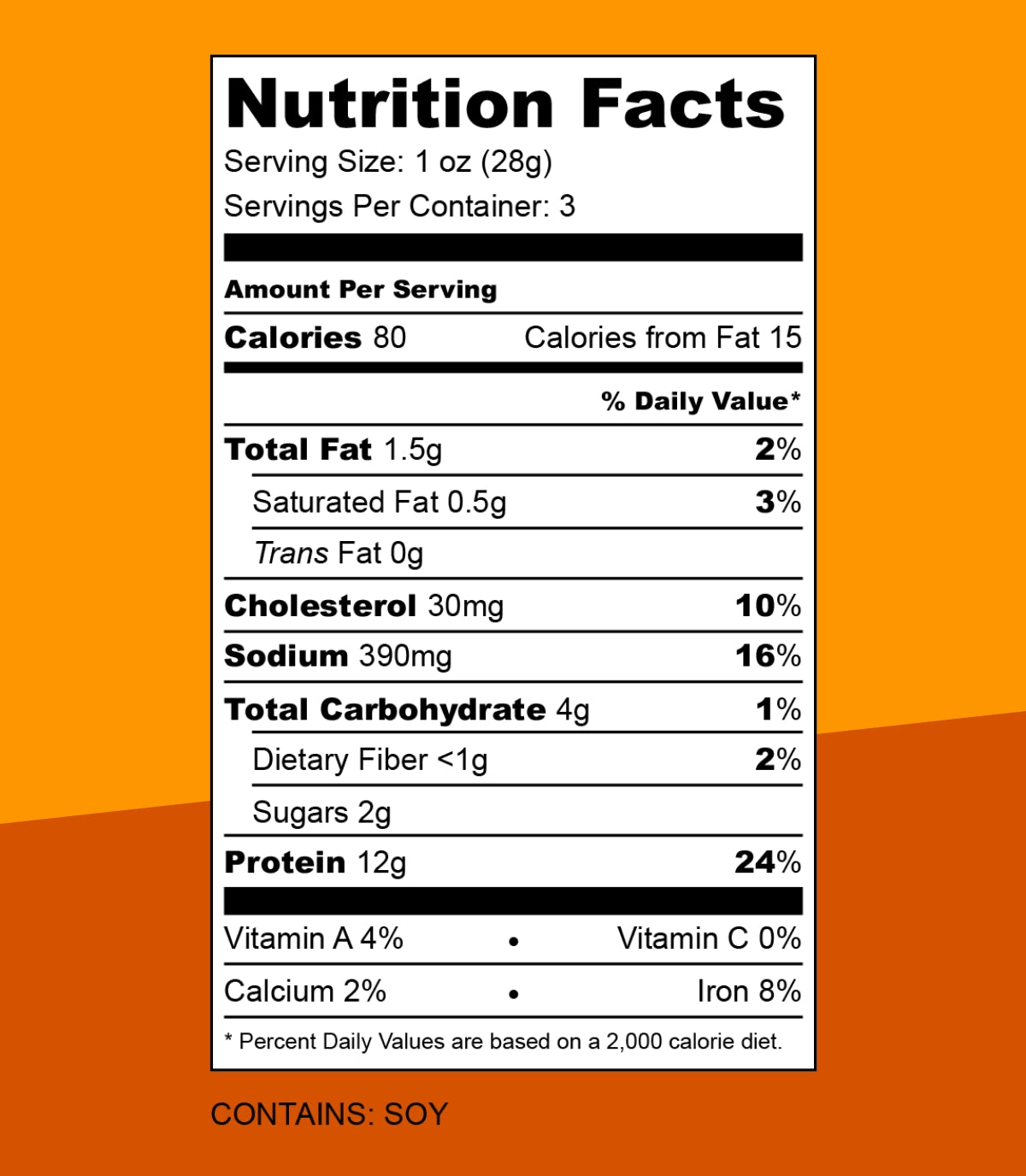 Rancher Shane's Campfire Classic All-Natural Beef Jerky nutrition label