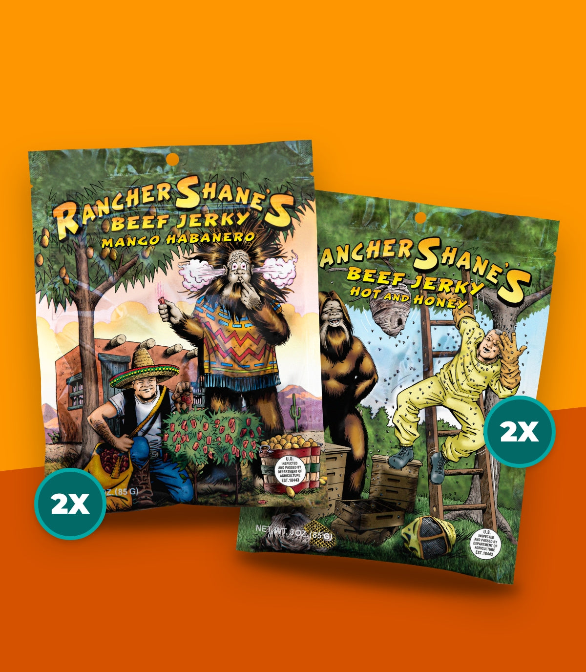 Rancher Shane's Heat Seeker Pack - Mango Habanero and Hot & Honey