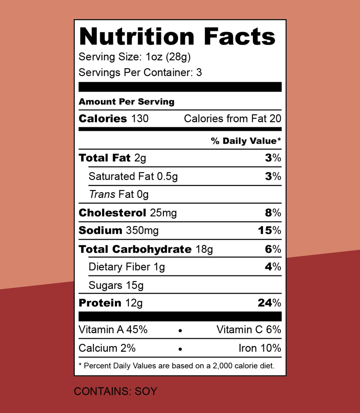 Rancher Shane's Hot and Honey All-Natural Beef Jerky nutrition label