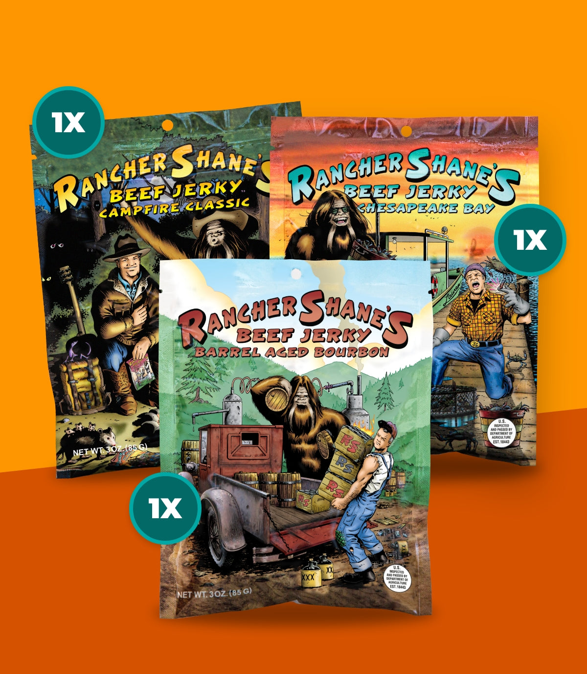 Rancher Shane's Adventurer Pack - Campfire Classic, Chesapeake Bay, and Barrel Aged Bourbon