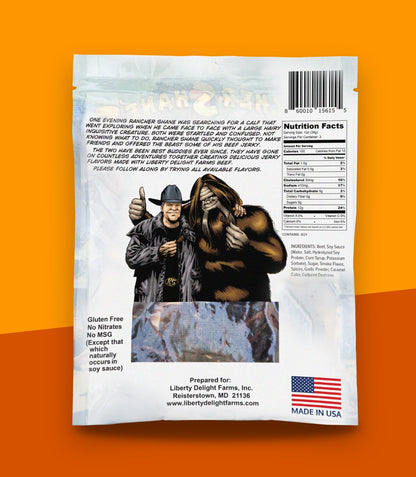 Rancher Shane's Campfire Classic All-Natural Beef Jerky back of package
