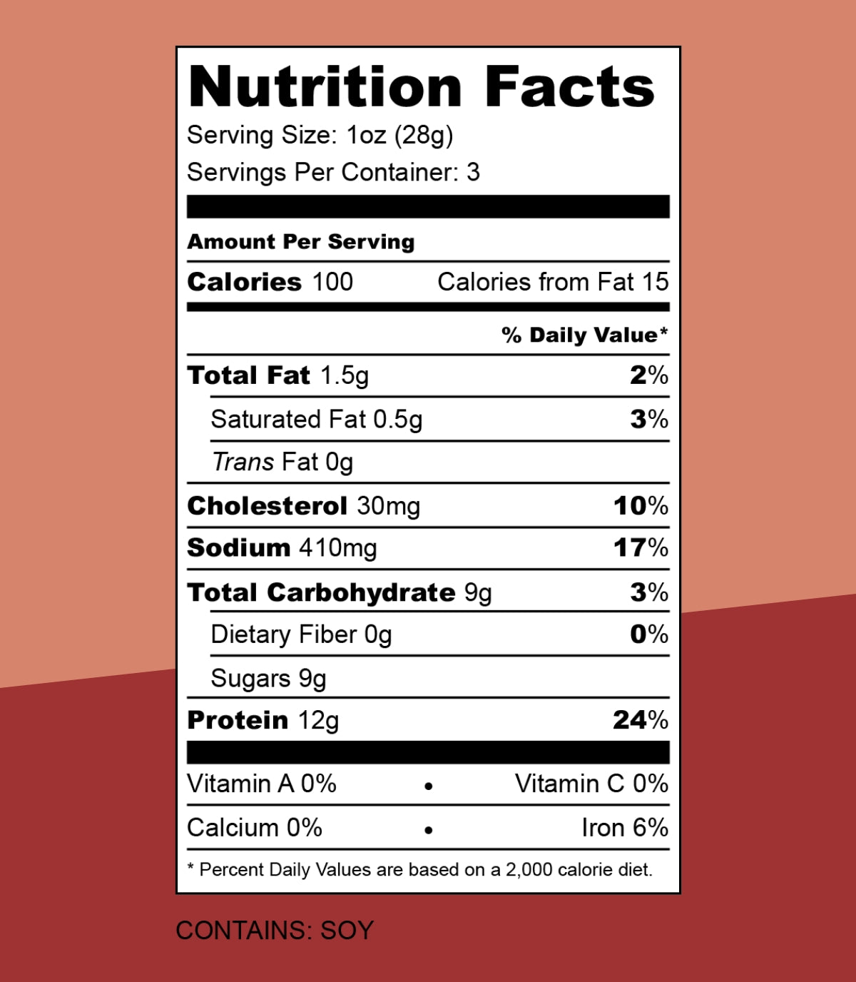 Rancher Shane's Chesapeake Bay All-Natural Beef Jerky nutrition label